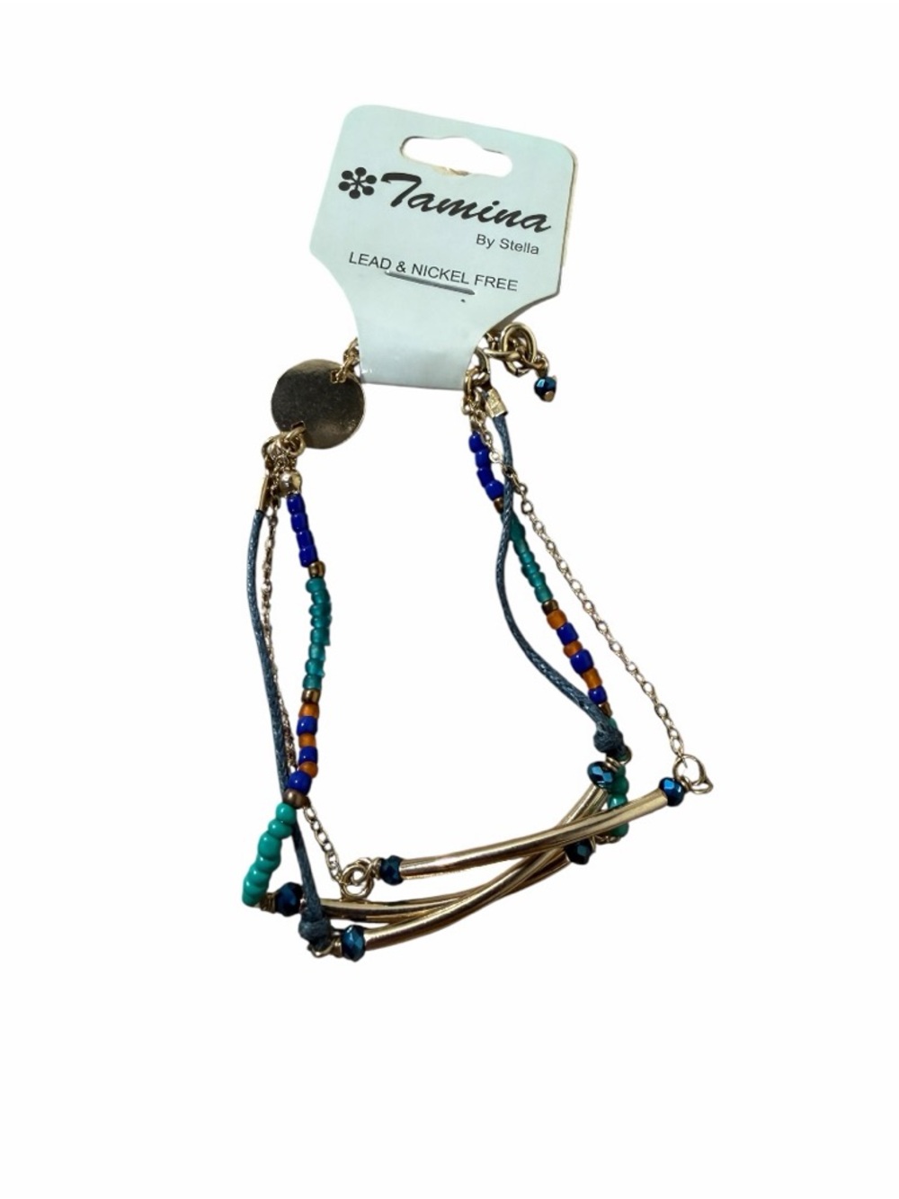 Tamina by Stella Blue and Gold Multi-Strand Bracelet